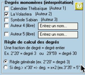 Les degrés monomères dans Azimut35 Diamant